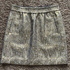 Loft Gold Brocade Skirt